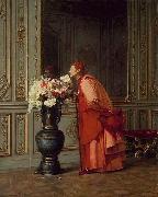 Jehan Georges Vibert An Embarrassment of Choices, or A Difficult Choice painting